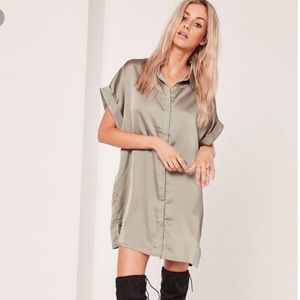 Missguided Satin Oversized Shirt Dress, Worn Twice
